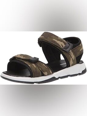 Steve Madden Kids Camouflage Sport Sandals - Olive Camo Sz 4 BNWB